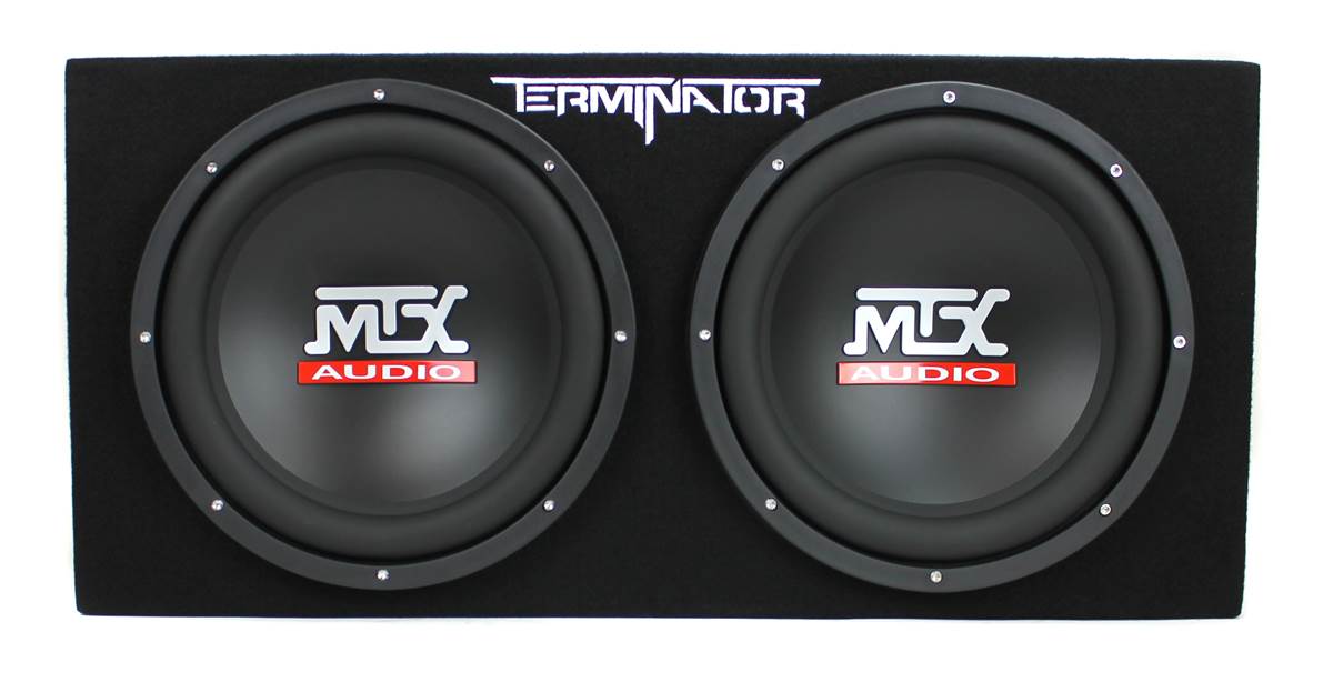 MTX 12 Inch Dual Car Subwoofer Audio, Sub Box, & Amplifier Bundle w/ Wiring Kit - Find Fresh Goods