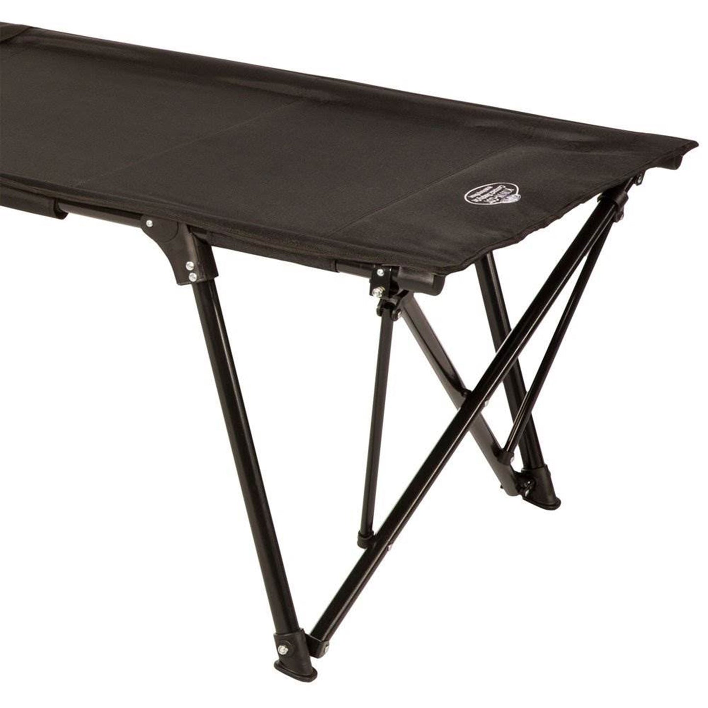Kamp-Rite Standard Kwik Cot Quick Setup 1 Person Sleeping Bed w/Carry Bag, Black