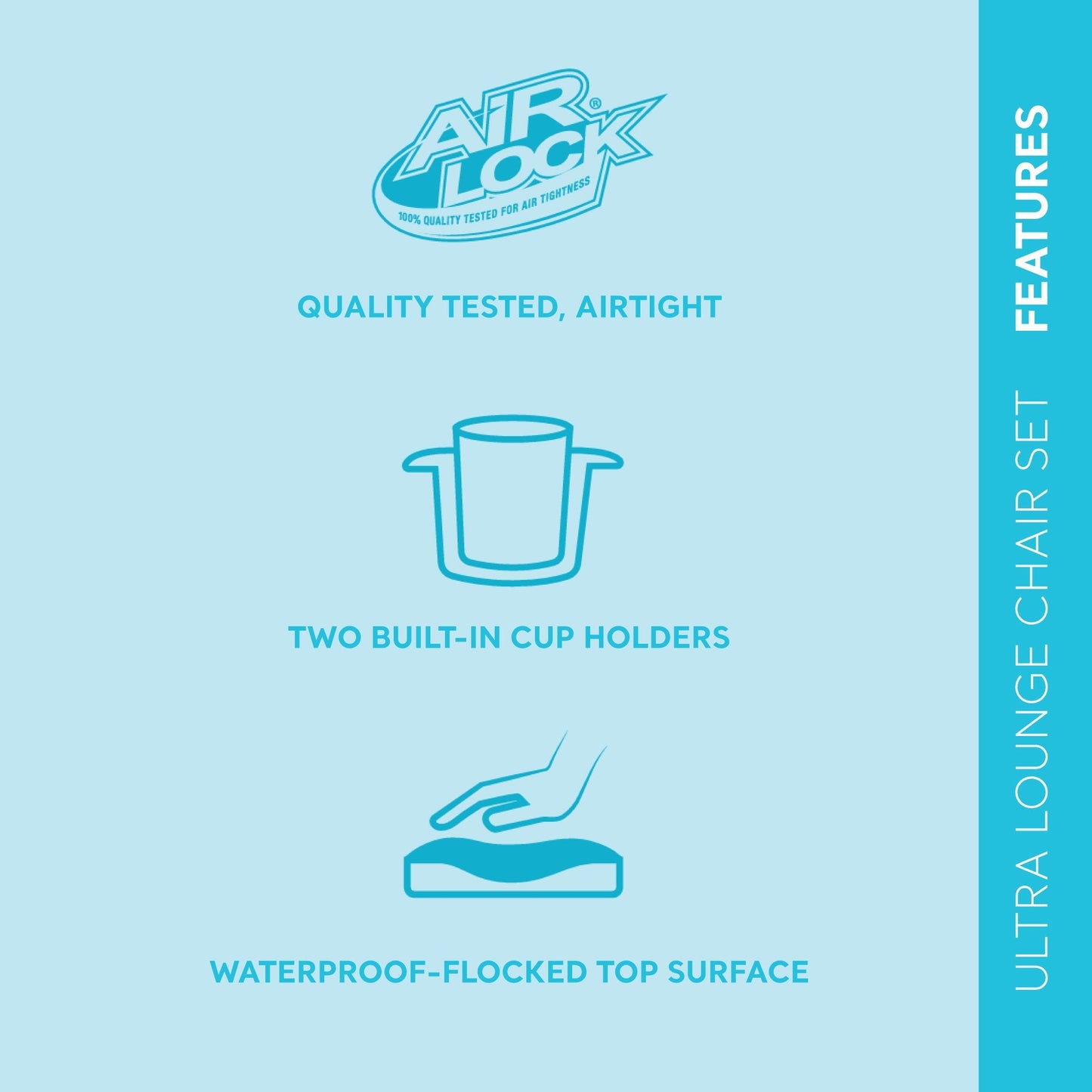 Intex Inflatable Ultra Lounge Chair With Cup Holder & Ottoman Set, Gray (5 Pack)