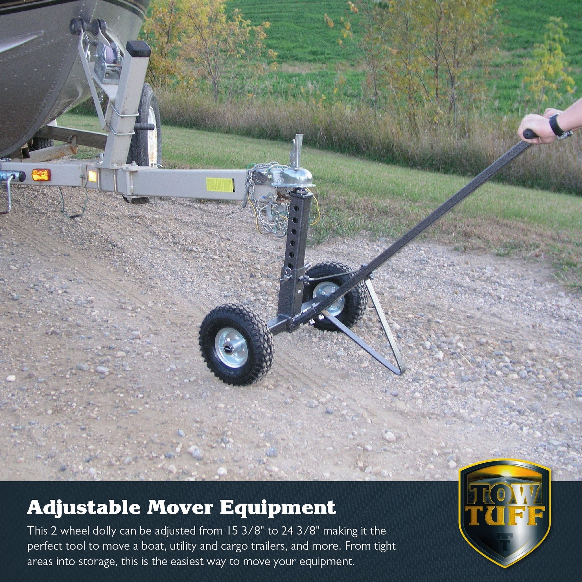 Tow Tuff TMD-600AFF Adjustable Solid Steel 600 Pound Capacity Trailer Dolly - Find Fresh Goods