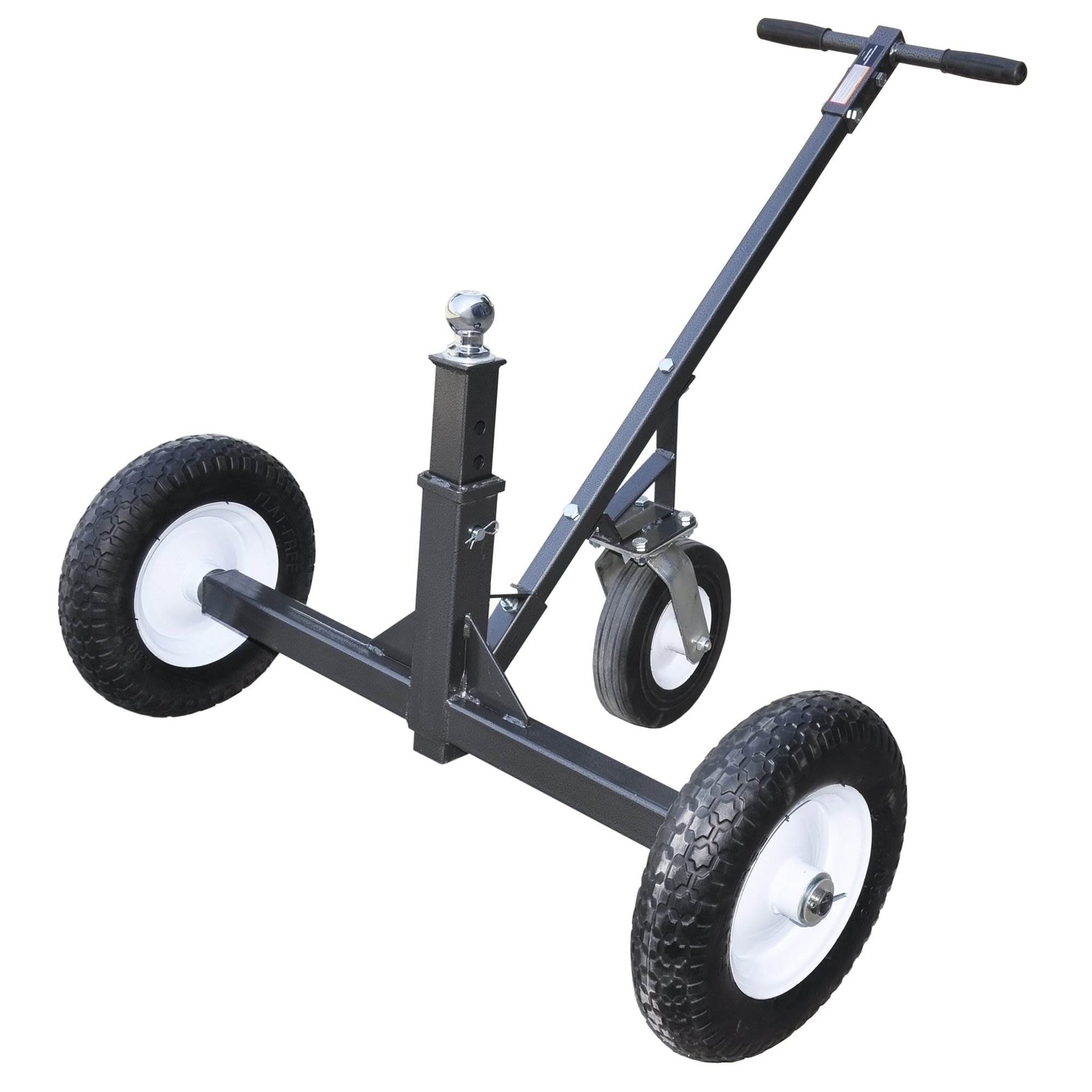 Tow Tuff TMD-1000C2 Adjustable Steel 1000 lb Heavy Duty Trailer Dolly w/ Caster - Find Fresh Goods