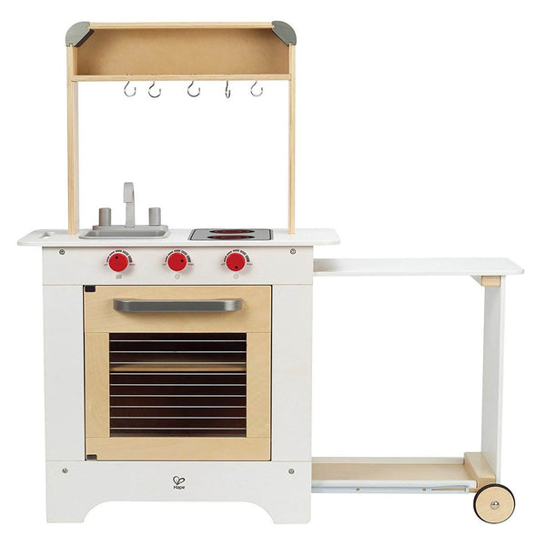Hape Cook 'N Serve Kids Contemporary Design Pretend Play Wooden Cooking Kitchen