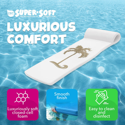 TRC Recreation Sunsation 1.75" Thick Foam Lounger Raft Pool Float, Bronze Palm