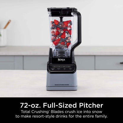 Ninja Grand Kitchen System 1200, Blender & Food Processor Combo, 4 Presets, Auto-iQ® Programs, 64 oz Processor Bowl, 72 oz Pitcher, 1200 W, Dishwasher Safe, KS500