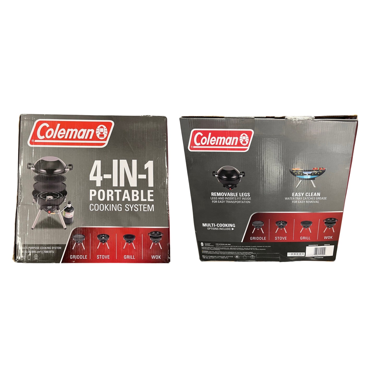 Coleman 4-in-1 Portable Propane Gas Multi-Purpose Camping Stove, 1 Burner