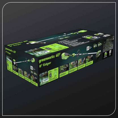Greenworks 60V 8" Edger with (1) 2.5Ah Battery & Charger 2703302