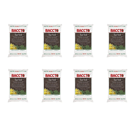 Michigan Peat Baccto Topsoil with Reed Sedge, Peat and Sand, 50lbs (8 Pack)