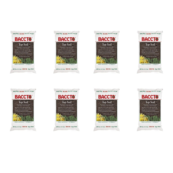 Michigan Peat Baccto Topsoil with Reed Sedge, Peat and Sand, 50lbs (8 Pack)