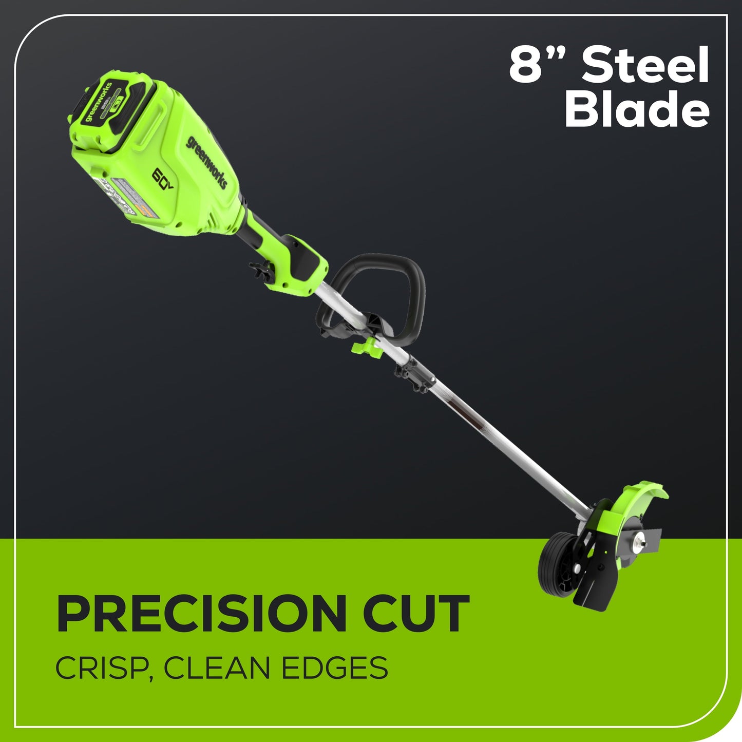 Greenworks 60V 8" Edger with (1) 2.5Ah Battery & Charger 2703302