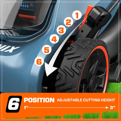 Senix 40V Cordless Lawn Mower, 17-Inch, 2-in-1 Mulching & Bagging, Brushless Motor, Battery & Charger Included