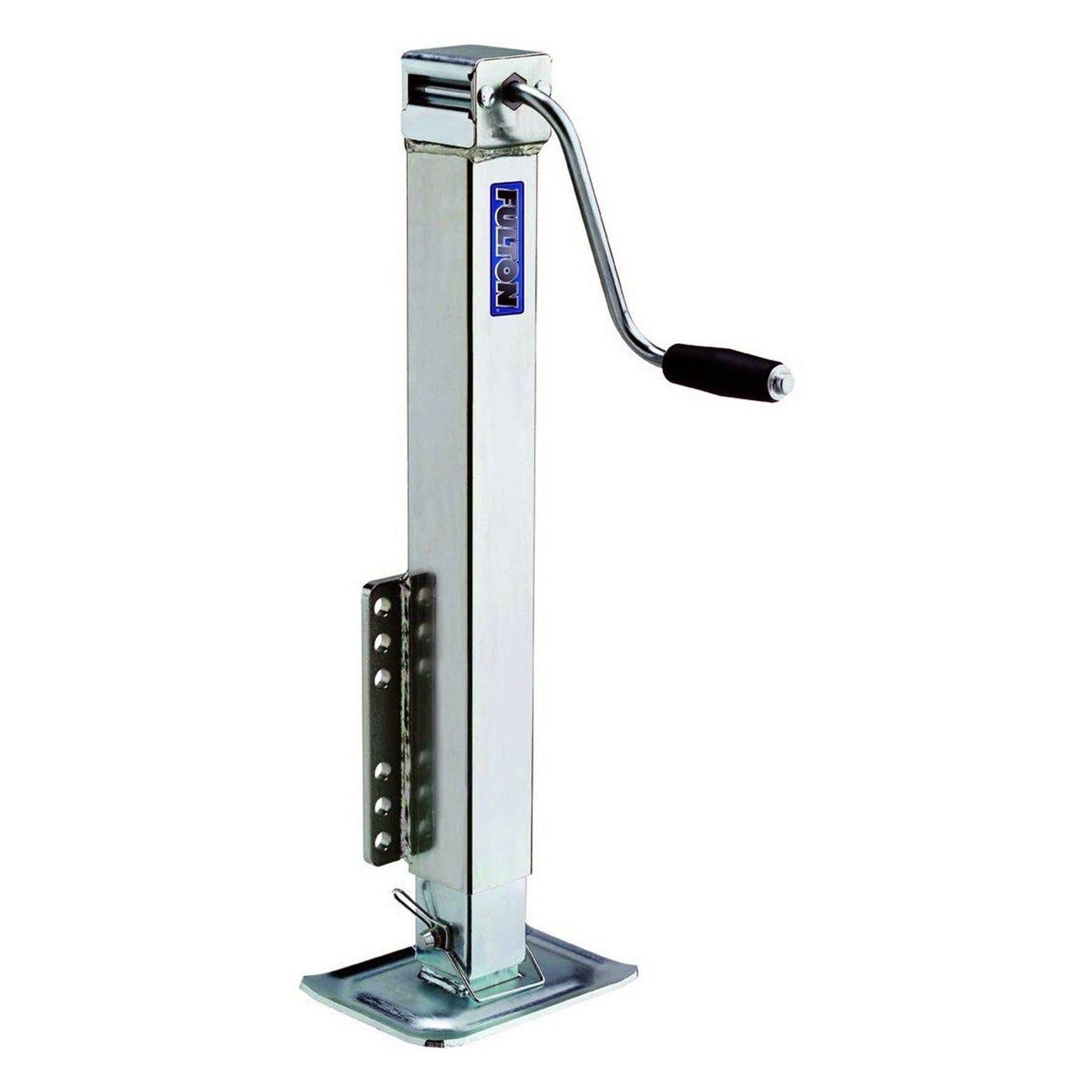 Fulton Bolt On 5000 Lb Square Tube & Fixed Mount Trailer Tongue Jack w/ Drop Leg - Find Fresh Goods