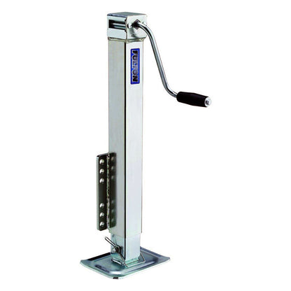 Fulton Bolt On 5000 Lb Square Tube & Fixed Mount Trailer Tongue Jack w/ Drop Leg - Find Fresh Goods