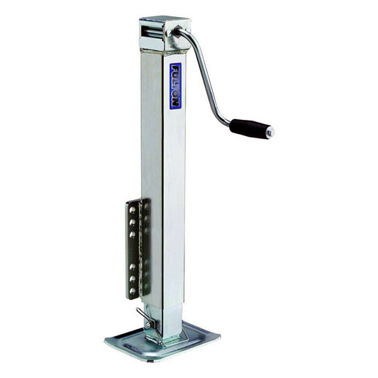 Fulton Bolt On 5000 Lb Square Tube & Fixed Mount Trailer Tongue Jack w/ Drop Leg - Find Fresh Goods