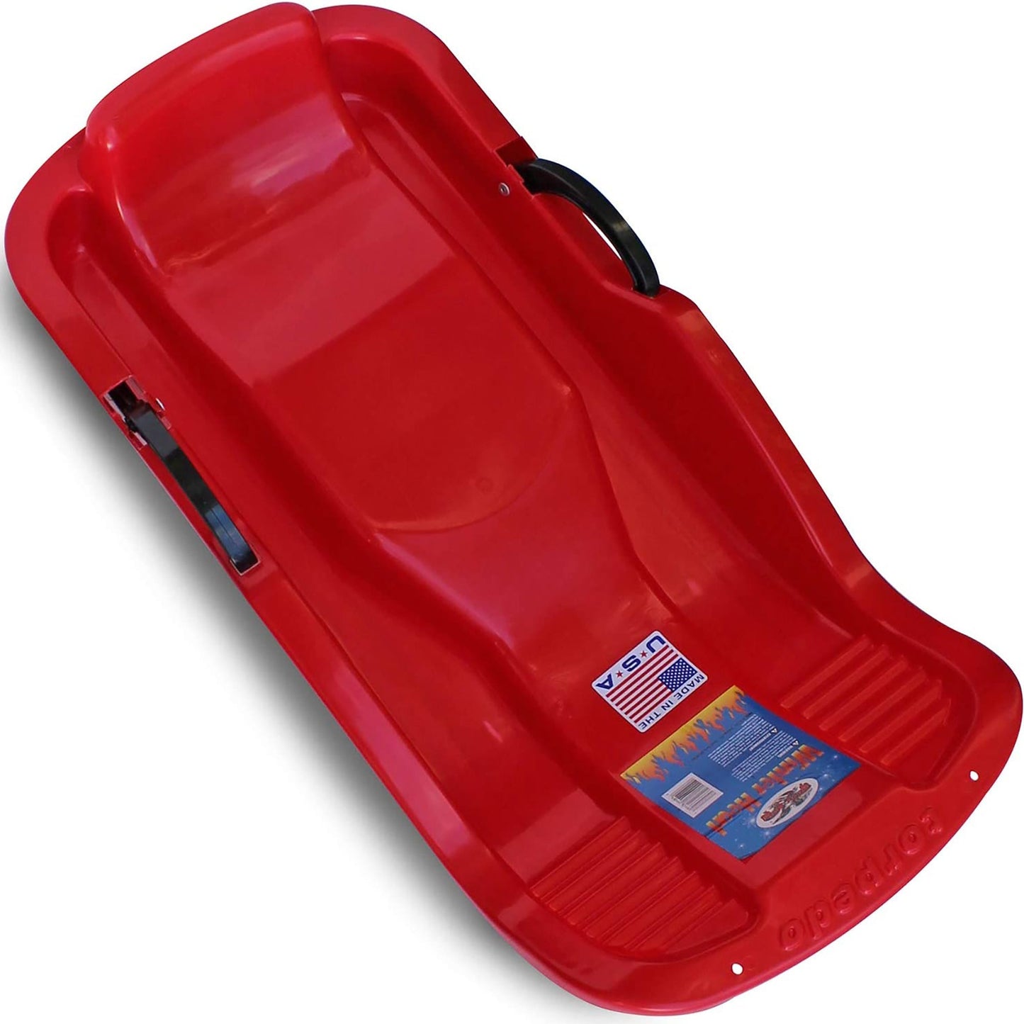 Flexible Flyer Winter Heat Snow Sled w/ Steering and Brakes for Kids and Adults