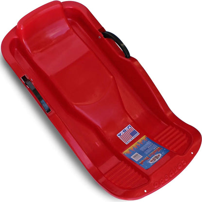 Flexible Flyer Winter Heat Snow Sled w/ Steering and Brakes for Kids and Adults