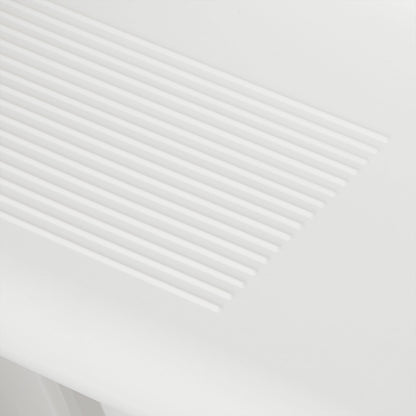 Vinyl Works AF Adjustable 24 Inch Gated Entry Above Ground Pool Ladder, White