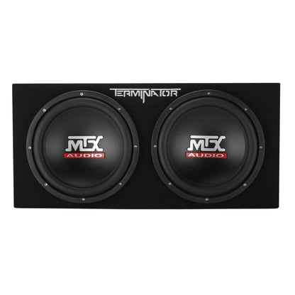 MTX TNE212DV 12-Inch 2000-Watt Max Car Audio Dual Loaded Subwoofer Box Enclosure
