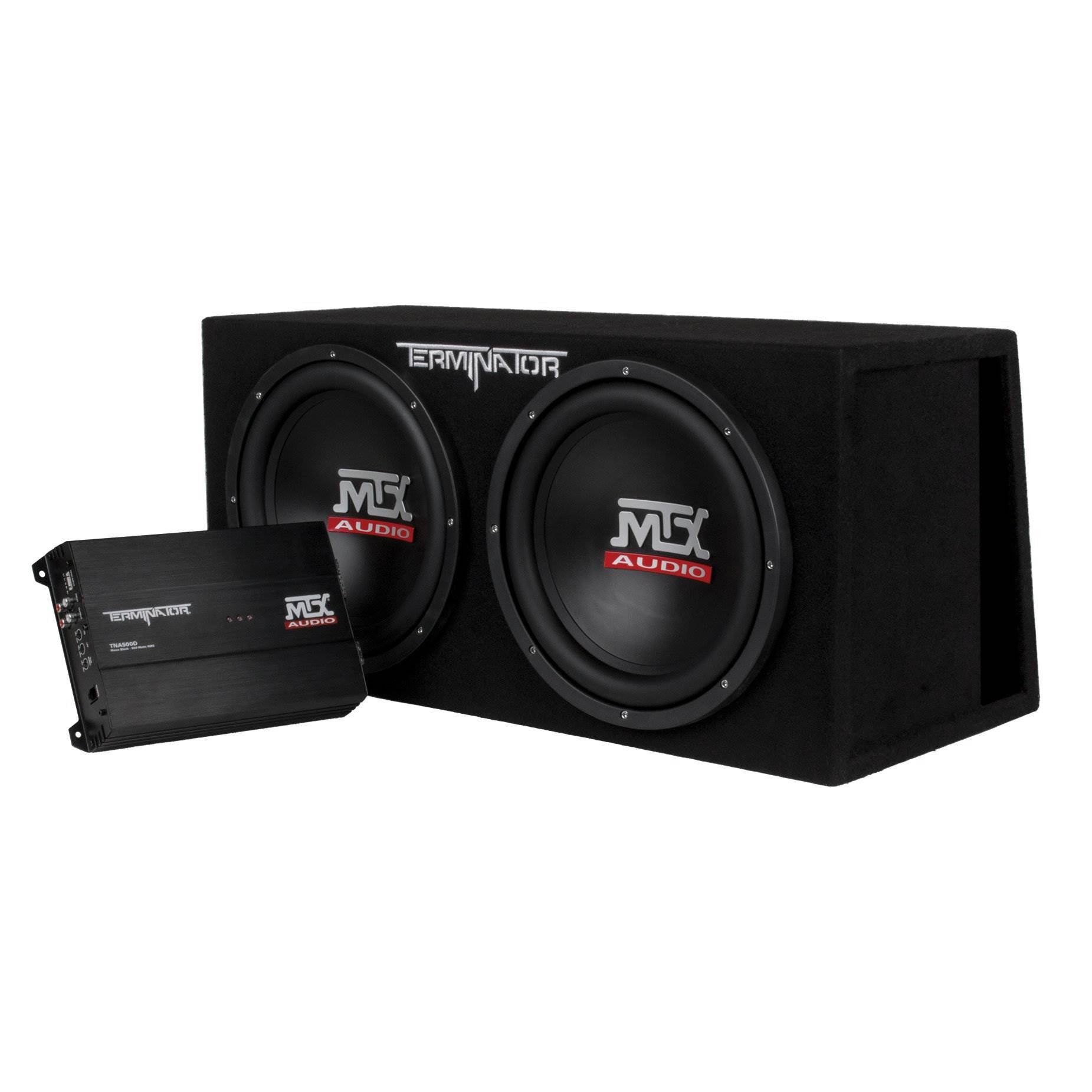 MTX TNP212DV 12-Inch 2000-Watt Dual Loaded Subwoofer Enclosure with Amplifier - Find Fresh Goods