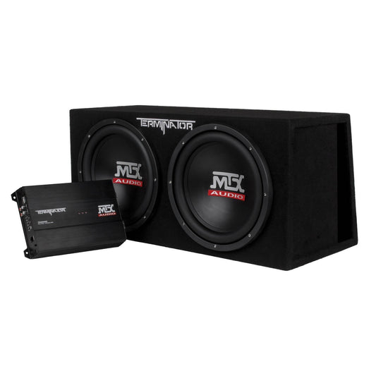 MTX TNP212DV 12-Inch 2000-Watt Dual Loaded Subwoofer Enclosure with Amplifier - Find Fresh Goods