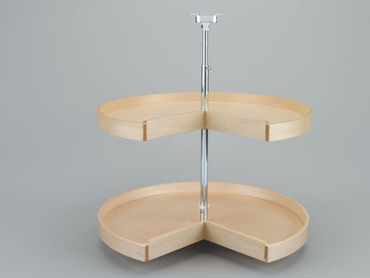 Rev-A-Shelf 28" Lazy Susan Pie-Cut Banded Wood, 2-Shelf, LD-4BW-942-28-1