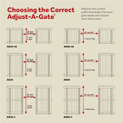 Adjust-A-Gate Steel Frame Gate Building Kit, 36"-72" Wide Opening Up To 6' High