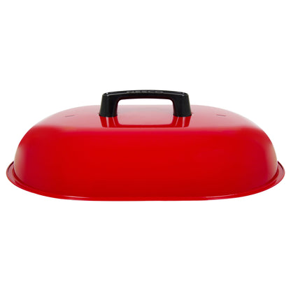 NESCO 18-Qt 1,450-Watt Roaster with Porcelain Cookwell, Chrome Red