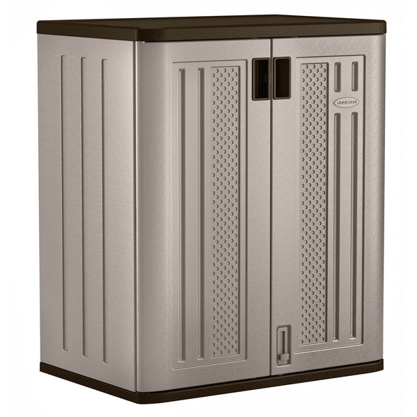 Suncast BMC3600 9 Cu Ft Heavy Duty Resin Garage Base Storage Cabinet, Platinum