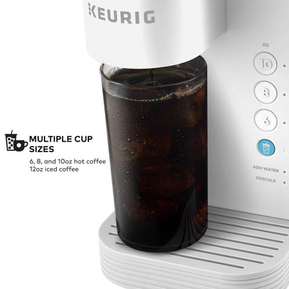 Keurig K-Iced Essentials Plus, Iced and Hot Single-Serve K-Cup Pod Coffee Maker, White