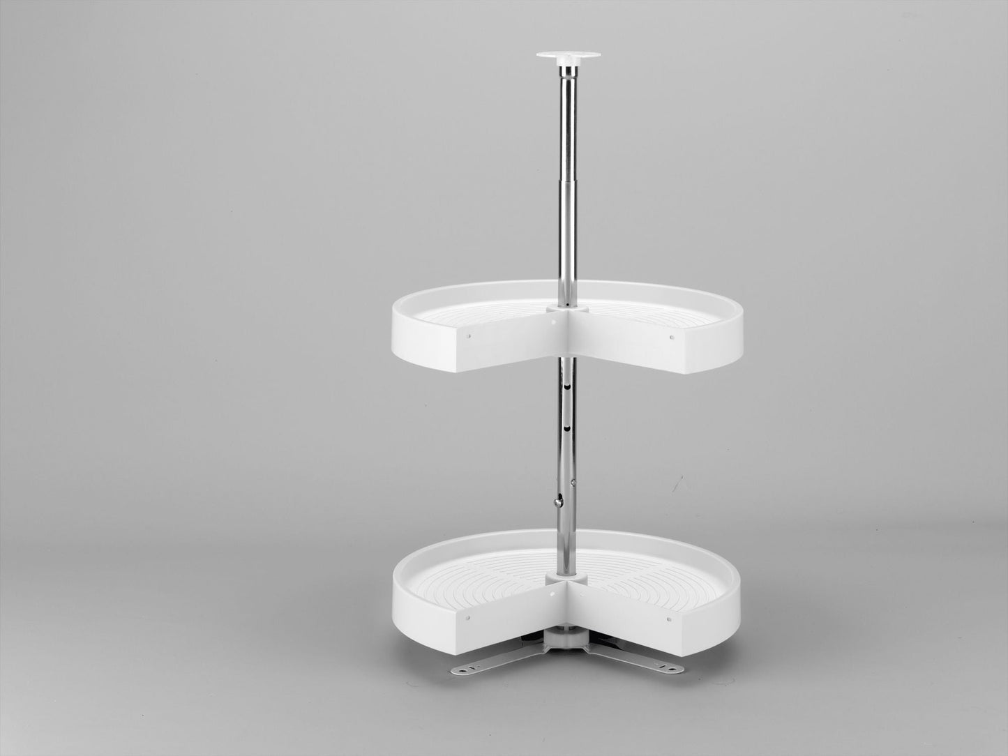 Rev-A-Shelf 18'' Lazy Susan Pie-Cut Polymer Two-Shelf, White, LD-2942-18-11-1