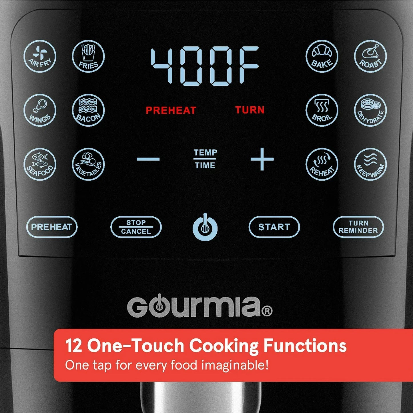 Gourmia GAF686 Digital 6 Quart Air Fryer with Guided Cooking
