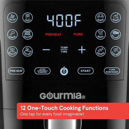 Gourmia GAF686 Digital 6 Quart Air Fryer with Guided Cooking