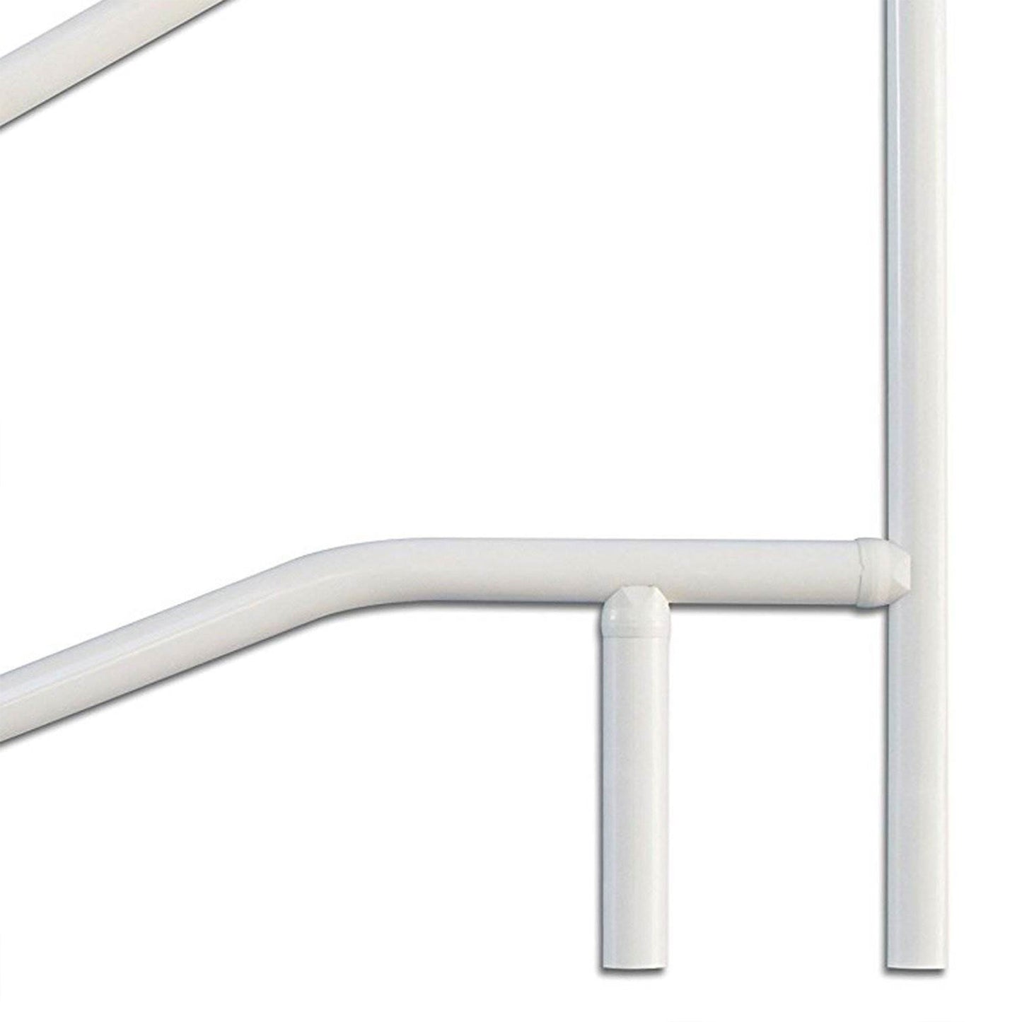 Saftron 54"x32" Cross Braced 3 Bend Slope In-Water Return to Deck Handrail White