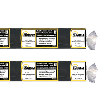 DeWitt Sunbelt 6x300ft Weed Barrier w/ DeWitt Sunbelt 4x300ft Weed Barrier