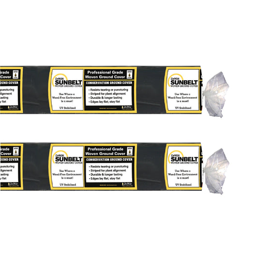 DeWitt Sunbelt 6x300ft Weed Barrier w/ DeWitt Sunbelt 4x300ft Weed Barrier