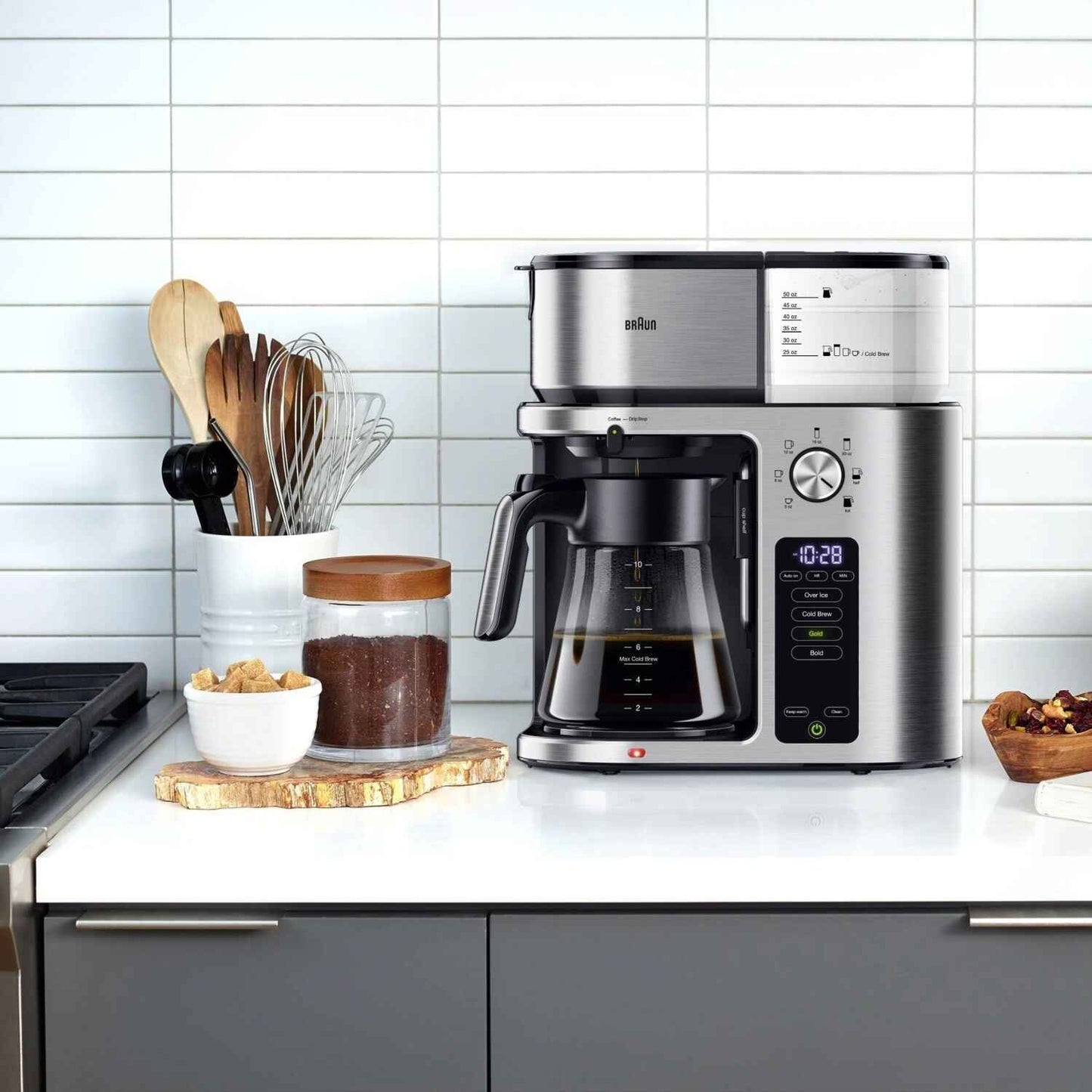 Braun MultiServe Drip Coffee, Single Serve Brewer, KF9270SI