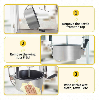 Pipleo 10 oz Commercial Hot Air Popcorn Maker, Popcorn Popper 1300W 60 Cups per Batch New