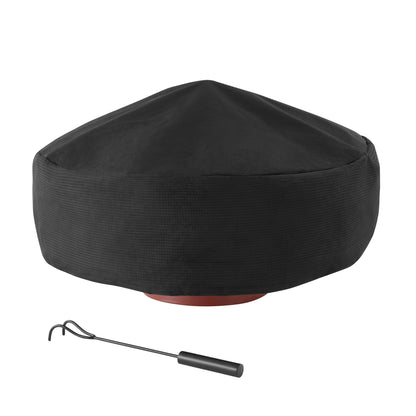 Mainstays 32" Round Terra-Cotta & Black High-Resistance Finish Steel Fire Pit