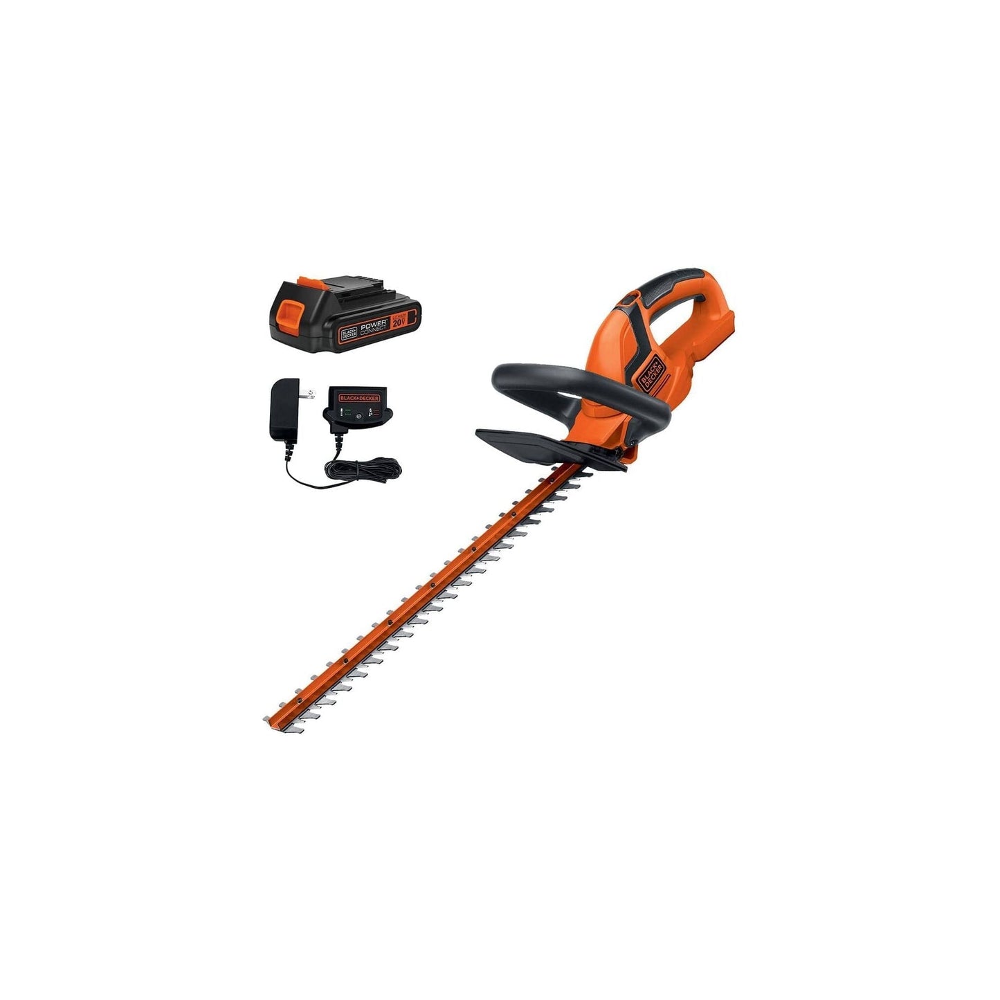 BLACK+DECKER 20V Cordless Hedge Trimmer, 22-Inch, 1.5Ah, Battery and Charger Included