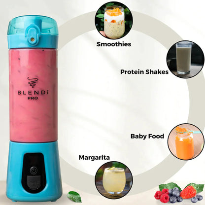 Blendi Pro+ Portable Cordless & Powerful Travel Blender – Blue – 17oz