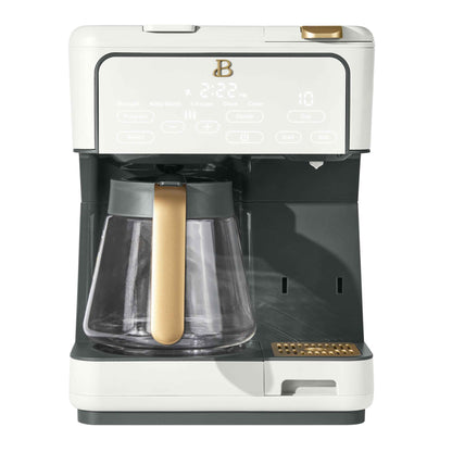 Beautiful Multi-Brew 12-Cup Programmable Drip & Single-Serve Coffee Maker, White Icing by Drew Barrymore