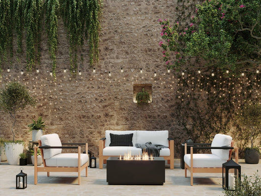 Better Homes & Gardens 42" Rectangle Gas Fire Pit, Black