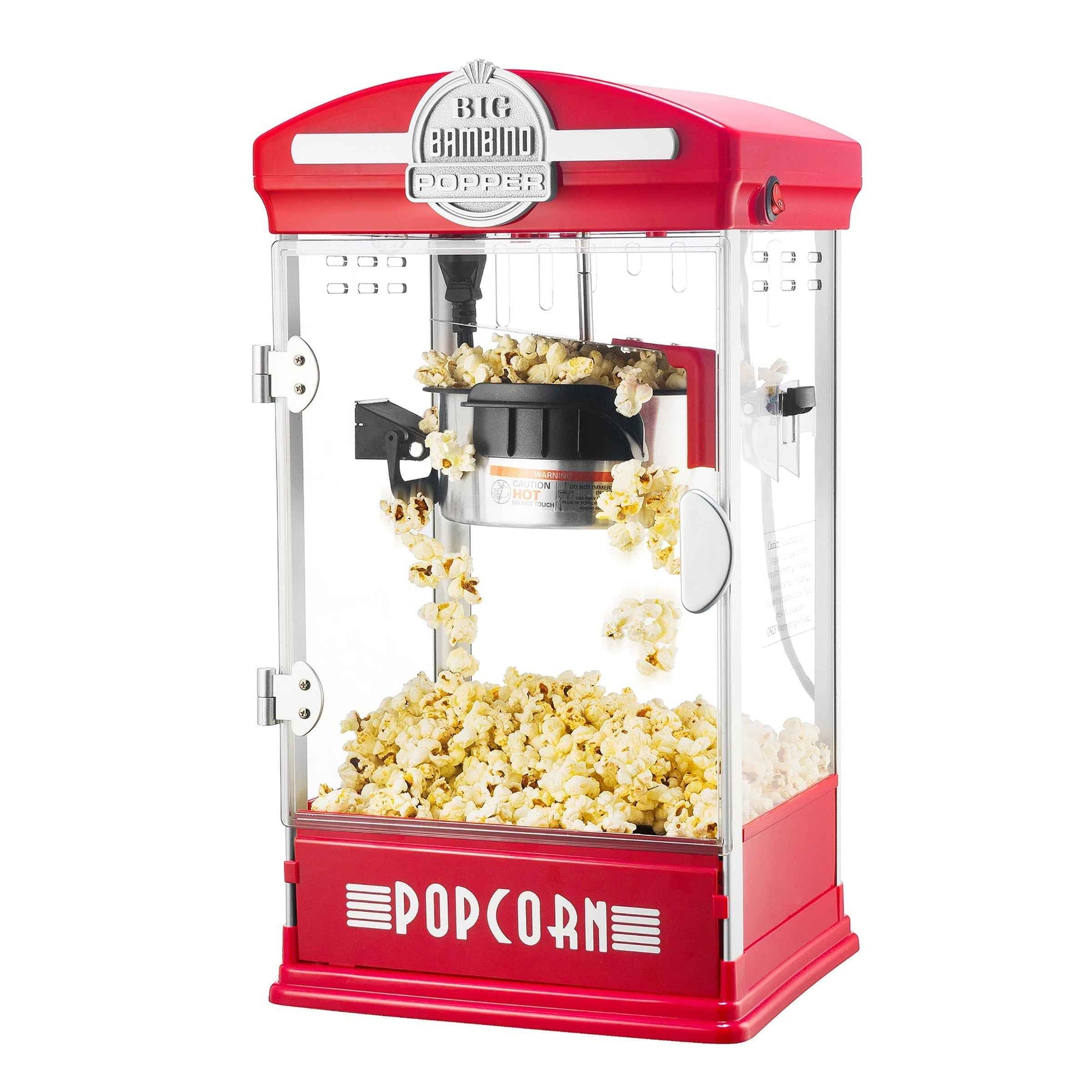 Big Bambino Retro Tabletop 4-oz Popcorn Popper by Great Northern Popcorn, Red