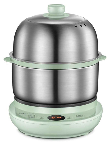 Electric Food Steamer 2 Tier, Egg Cooker - Stainless Steel Vegetable Steamer for Kitchen, 360W, 9.5H Preset, Anti-Dry Burn, ZDQ-B14Y5