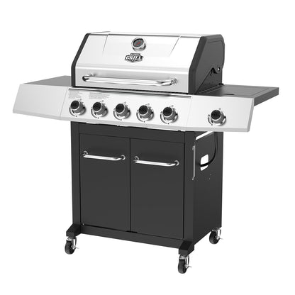 Expert Grill 5 Burner Propane Gas Grill with Side Burner