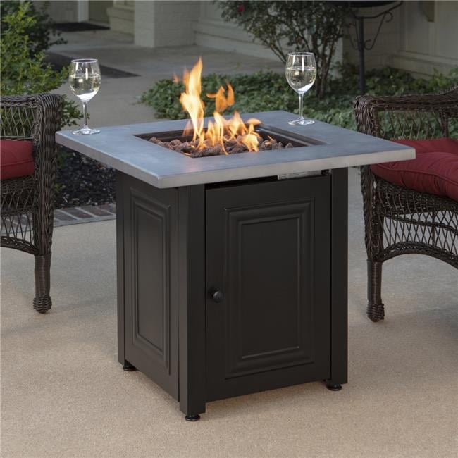 Endless Summer 28-Inch "The Wakefield " Square Propane Gas  Outdoor Fire Pit - Grey & Black
