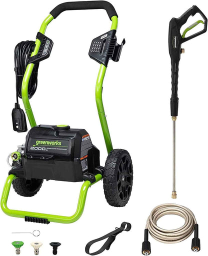 Greenworks 2000 Max PSI, 1.1 GPM (13 Amp) Electric Pressure Washer GPW2000-1RG