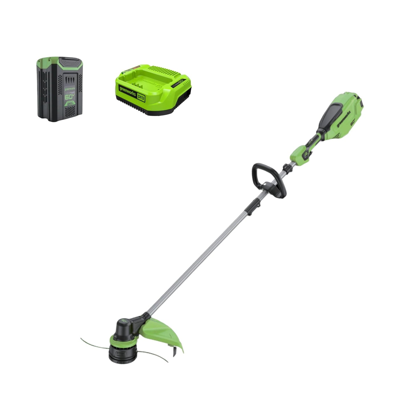 Greenworks 60V 16” Front Mount String Trimmer + 2.5Ah Battery & 3A Charger 2134302