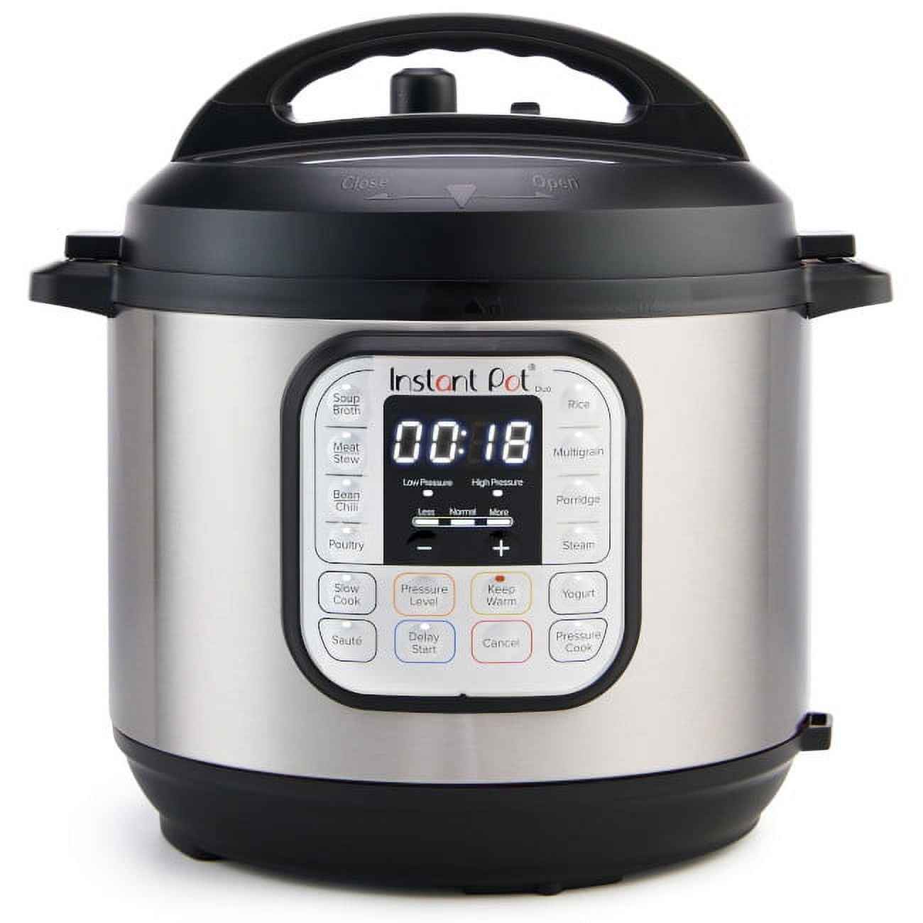 Instant Pot Duo 7-in-1 Electric Pressure Cooker, Slow Cooker, Rice Cooker, Steamer, Sauté, Yogurt Maker, Warmer & Sterilizer, Includes Free App with over 1900 Recipes, Stainless Steel, 3 Quart