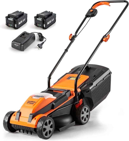 LawnMaster 13in 24 V Cordless Lawn Mower with Push Button Start