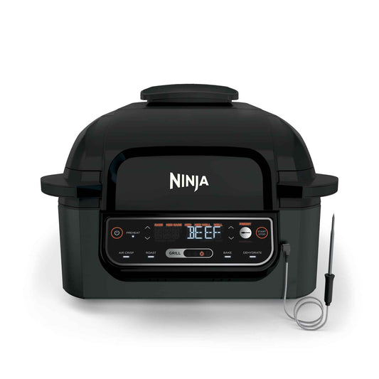 Ninja® Foodi™ Smart 5-in-1 Indoor Grill with 4-Quart Air Fryer, Roast, Bake, Dehydrate, and Smart Cook System, LG451BK